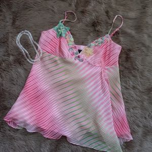 BCBG Max Azria silk sequin cami